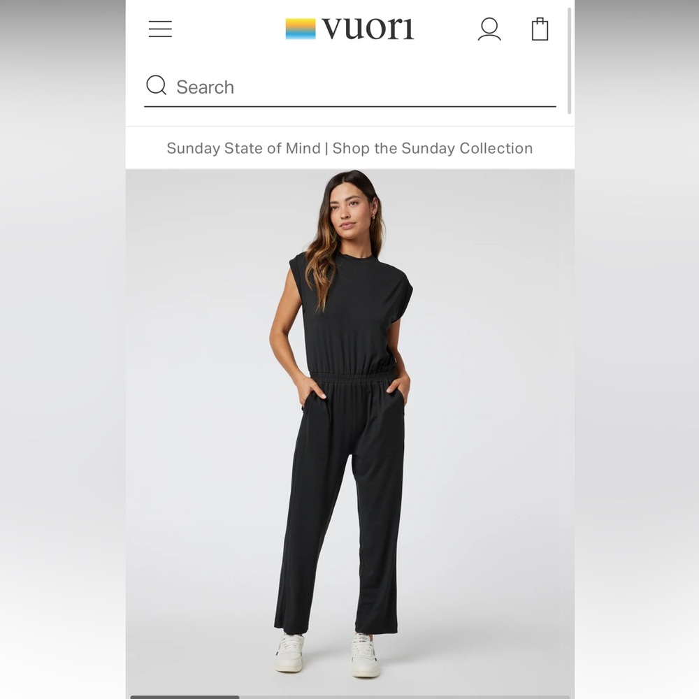 NWT Vuori Lux Black Jumpsuit